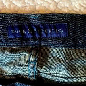 Rock & Republic Kurt bootcut jeans, darkwash ‘Lust’ *damaged*